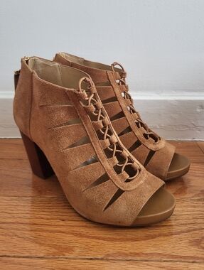 Michael Kors Elsie Lace-up Suede Bootie